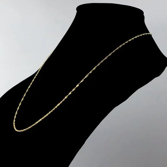 18K Yellow Gold Serpentine Chain 2mm 1.1 Grams 24” New
